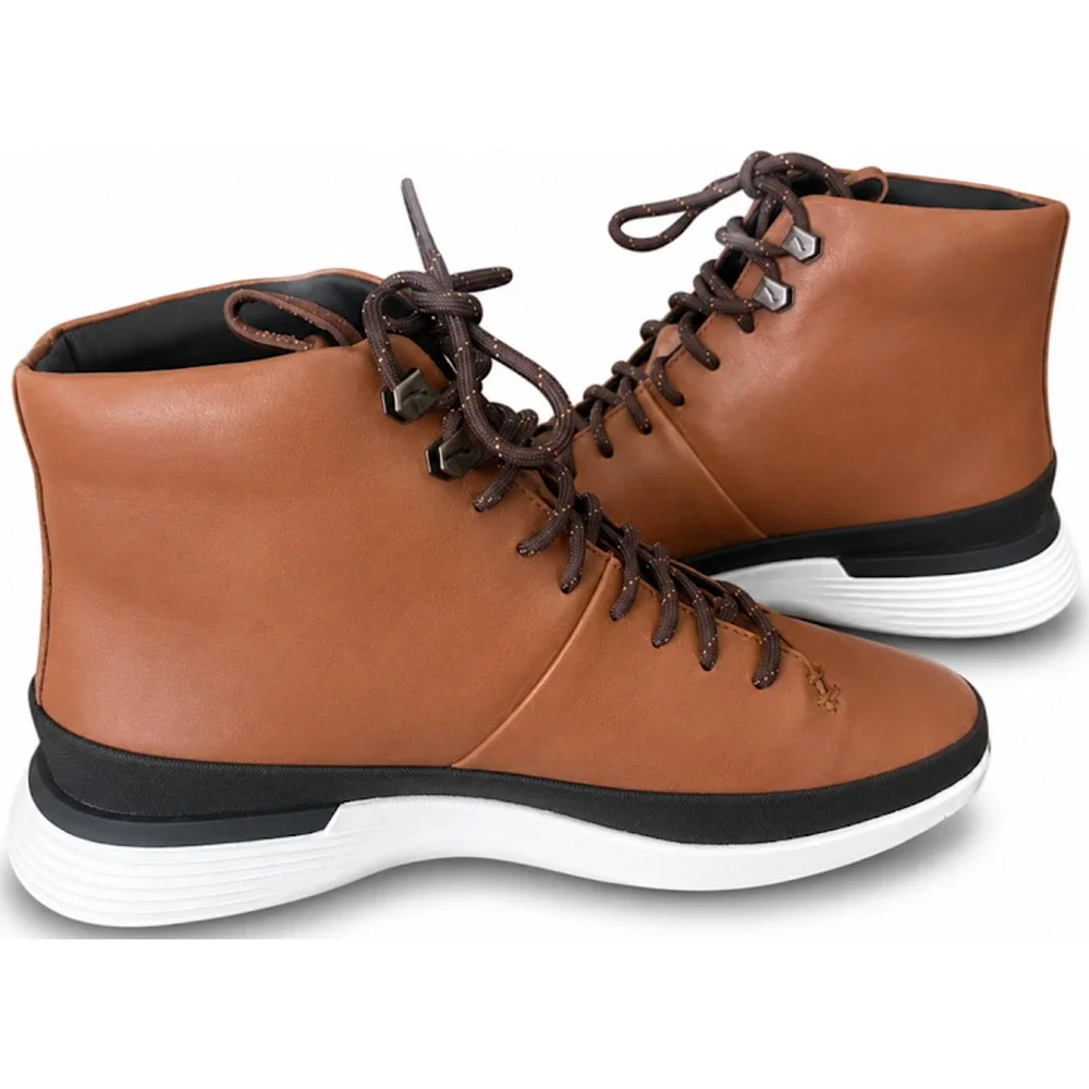 Wolf & Shepherd Crossover Hiker WTZ Boots Cognac Leather Men's 7.5 NWOB